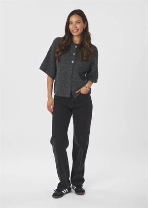 Benuta fluffy knit cardigan Antrasit Melange Neo Noir 